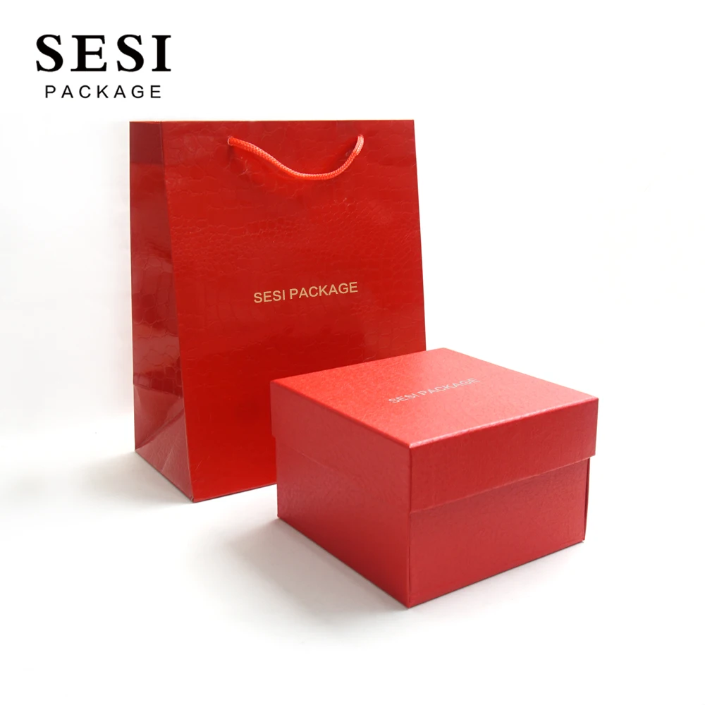 Uhrenbox Red Luxury Brand Rlx Mechanical Watch Box Pu Leather Square Wooden Watch Gift Box And Bag