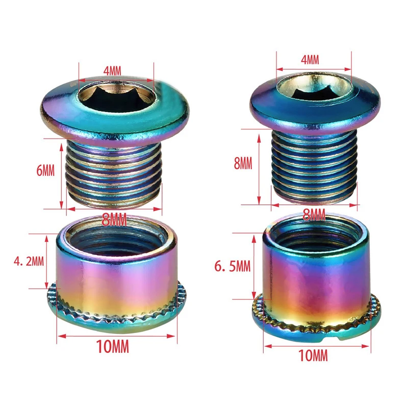 Hot Sale Chainrings Bolts Bicycle Sprocket Silver Multicolor Screws Road Bike Crank Screws