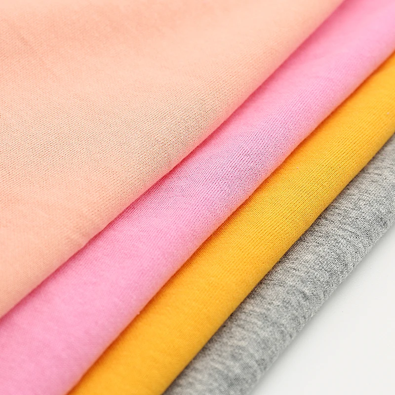 hemp clothing fabric 100%  combed cotton single jersey rolls 200gsm for fall and winter