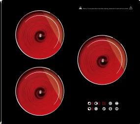 Induction Cooker Built In Infrared Ceramic Hob Tabletop Induction 3 Burners Touch Slider Control