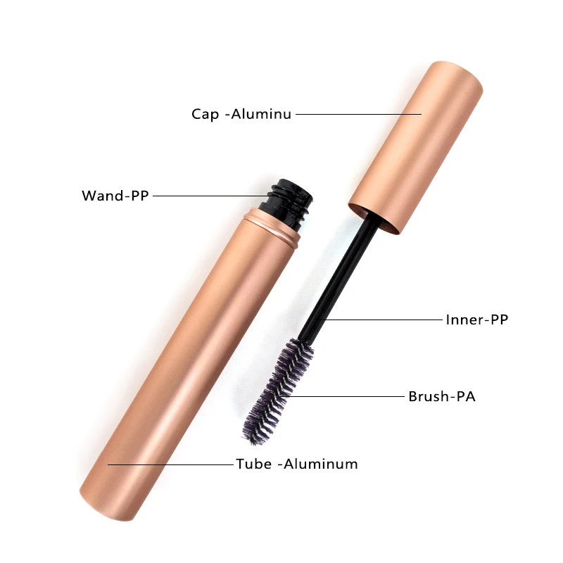 Round Aluminum Plastic Empty Eyeliner Tube Wholesale Makeup 7ml 4ml Eyelash Serum Bottle For Sale Aluminum Eyelash Serum Bottle