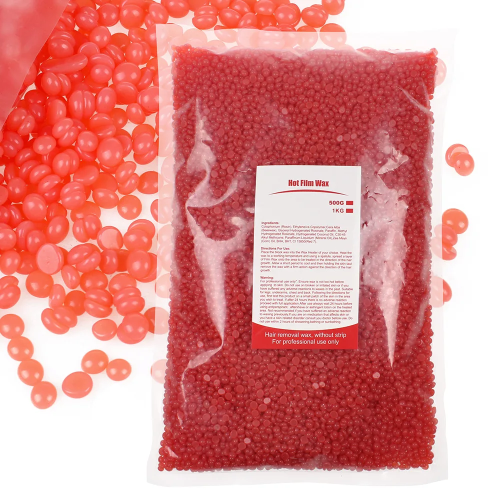 Dropshipping Custom Low Price Painless Hair Removal 500g 1000g Natural Hard Waxing Beans Wax Beads for sale
