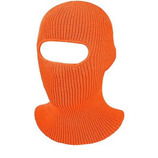 Custom winter knitted cashmere wool balaclava hoodie one hole ski mask balaclava hat