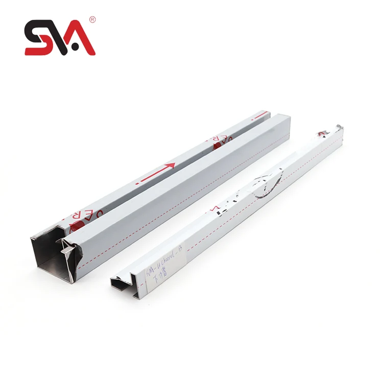 Modern Shower Sliding Tempered Glass Door Hardware Aluminum Stainless Steel U Channel Steel Waterproof U Groove