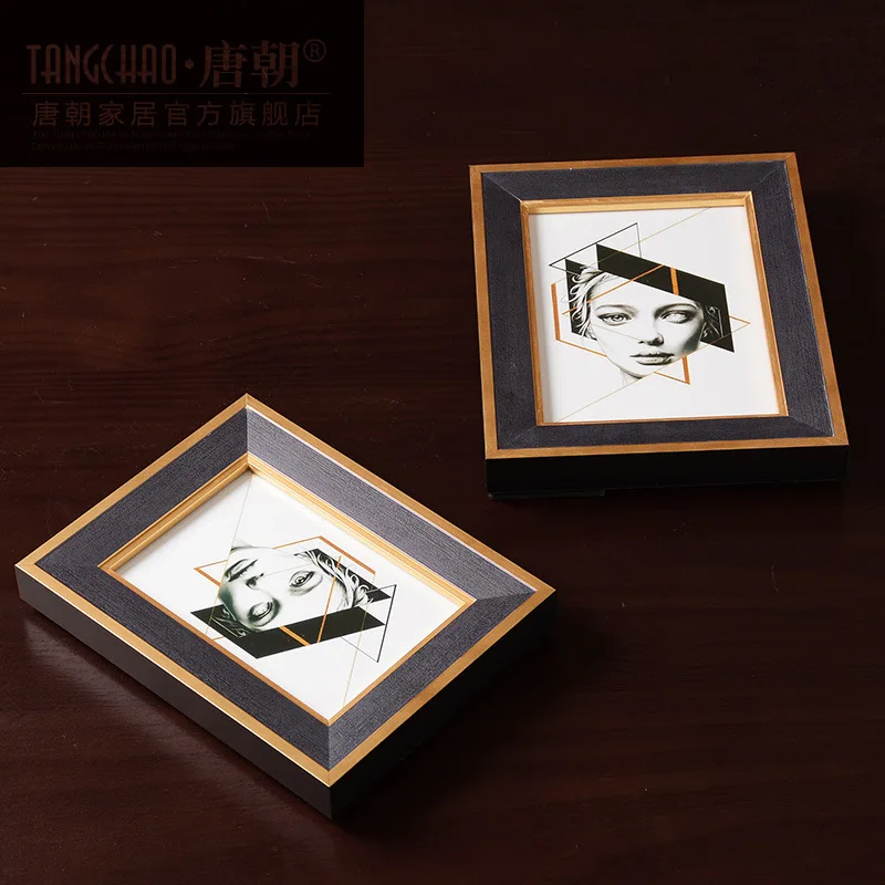 
Light luxury European art solid wood photo frame decoration creative home decoration desktop picture frame decoration 