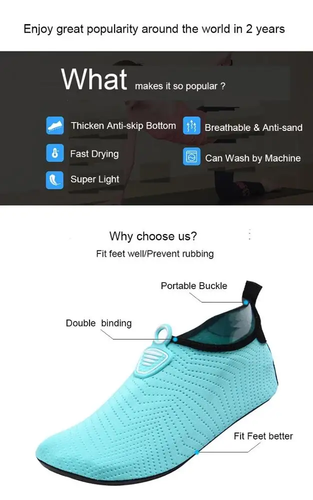 Custom Style Quick Dry Barefoot Aqua Beach Swim Diving Water Walking Swimming Shoes Snorkeling Dive Boots with Anti-Slip Rubber