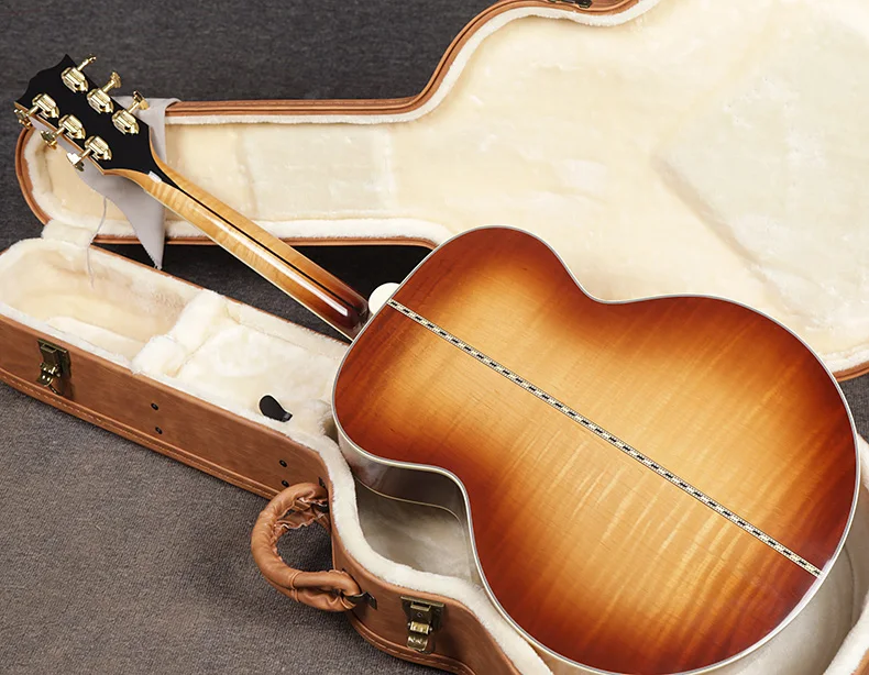 Gabriel Довоенная цельная гитара SJ200 Jumbo Nitro Flamed Maple