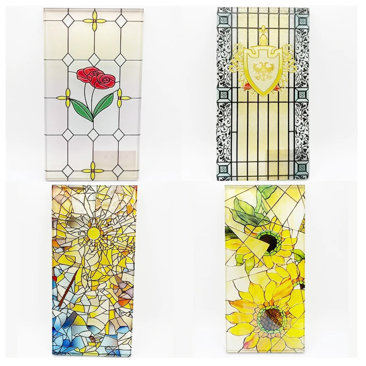 Custom Stained Glass Sheets For Windows Antique Stained Glass For Wood Doors High Quality Glass Panels