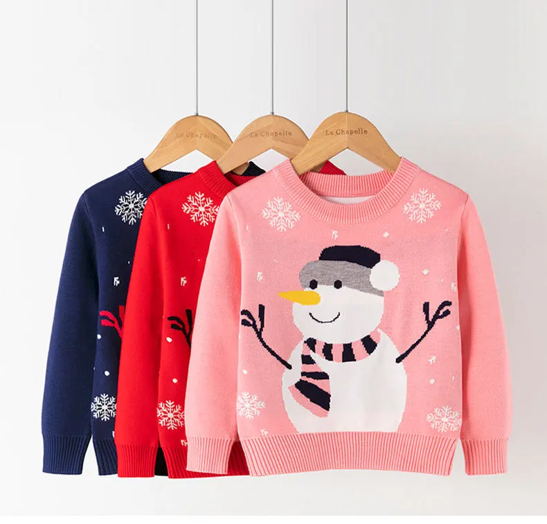 
Fashion new design snowman holiday pullover girls christmas sweater 
