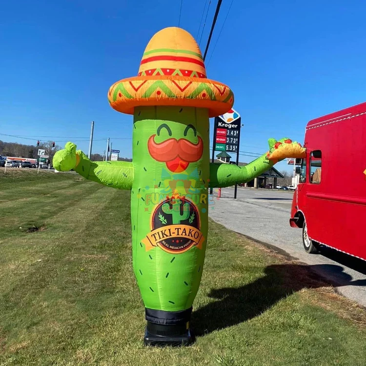 Commercial sky dancing man airblown figure air dancer for outdoor advertising inflatable cactus