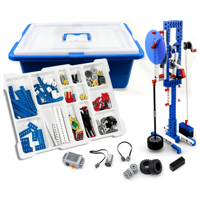 DIY 396 PCS Programming toys Building Block toys 9686 Powered Machines Science Teaching Set Gift for Kids