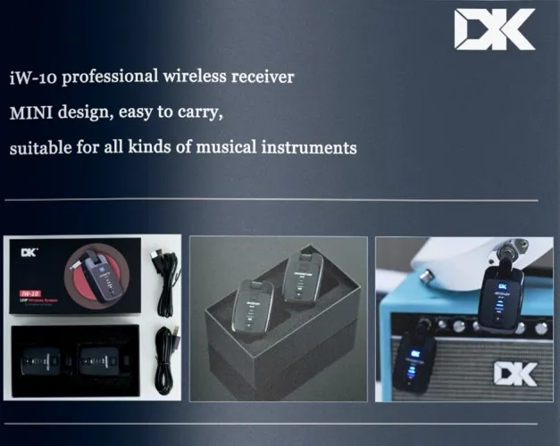Wholesale UHF digital guitar audio transmitter and receiver wireless guitar transmitter system for musical instruments