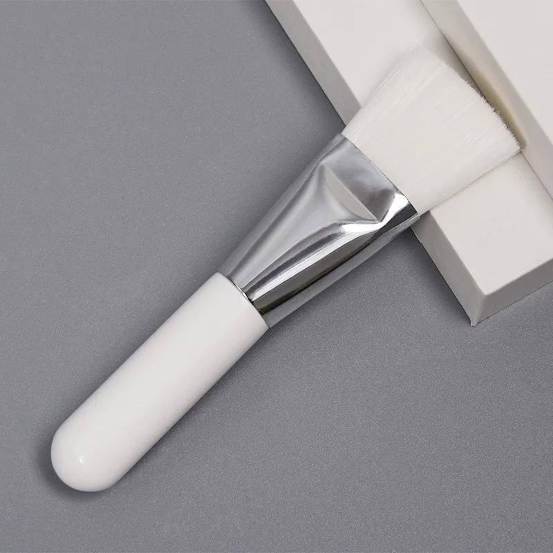Professional Beauty Wood  Facial Mask Applicator Custom Logo Makeup Brush White Vegan Face Mask Brush For Makeup
