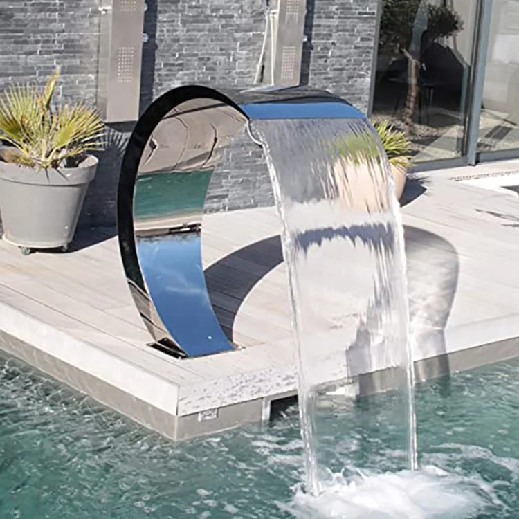 Swimming pool stainless steel spray booth water curtain fall water