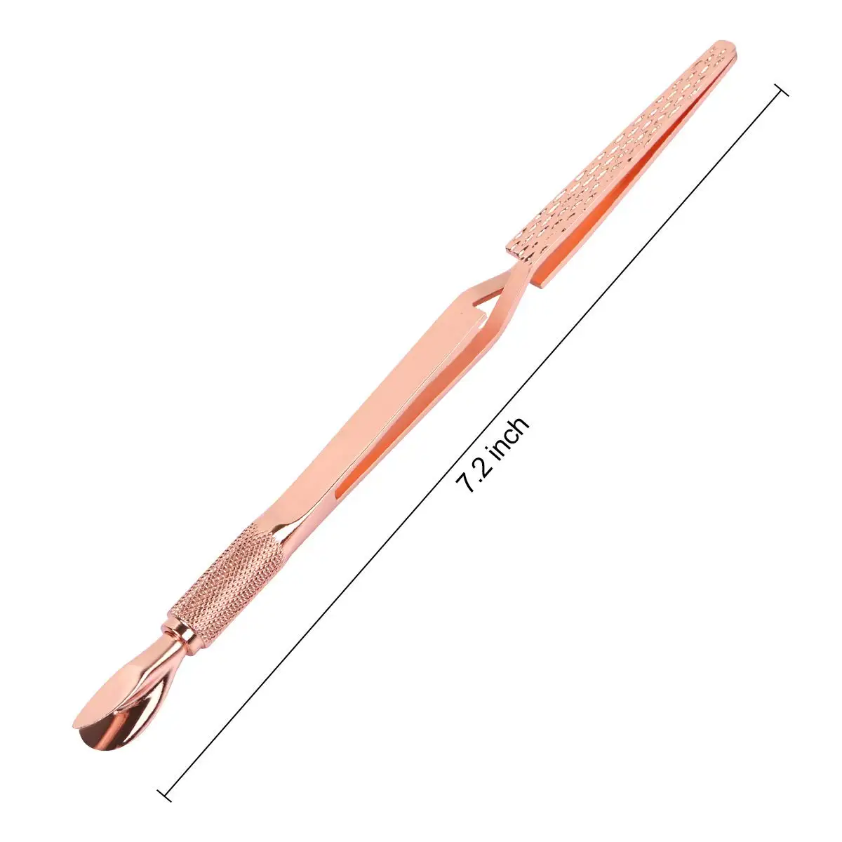 Stainless Steel Nail Art Tools Multifunction False Nail Shaping Tweezers Colorful Rose Gold Pinching Cuticle Pusher