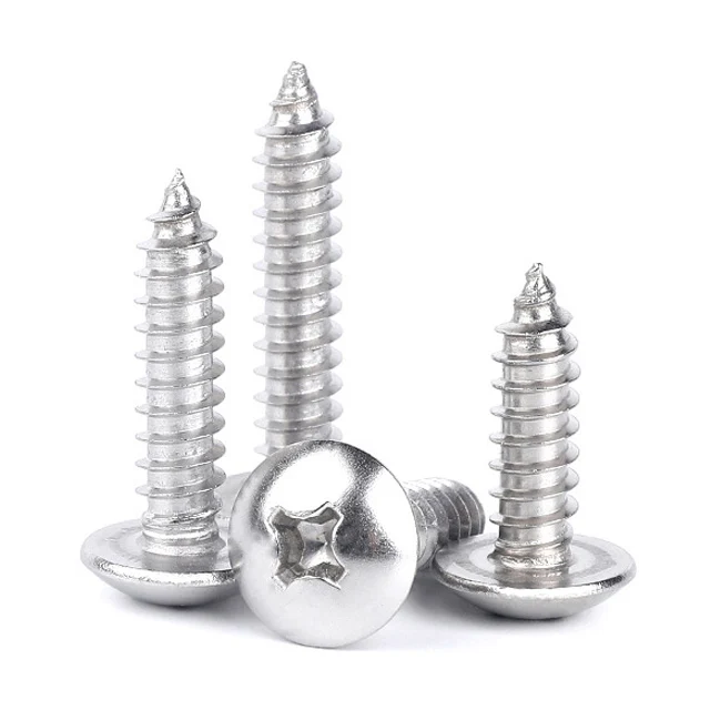 Galvanized m3.9 pan head cross recessed self tapping screw stainless steel A2 A4 phillip round head tapping screw