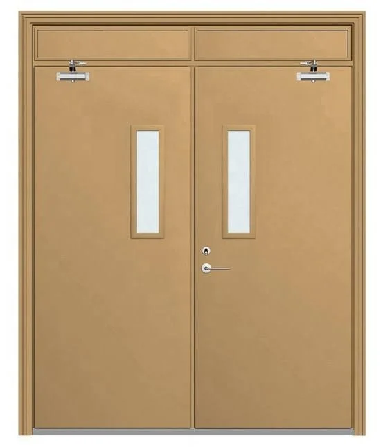 Double swing fire rated stainless steel Exit security entrance door