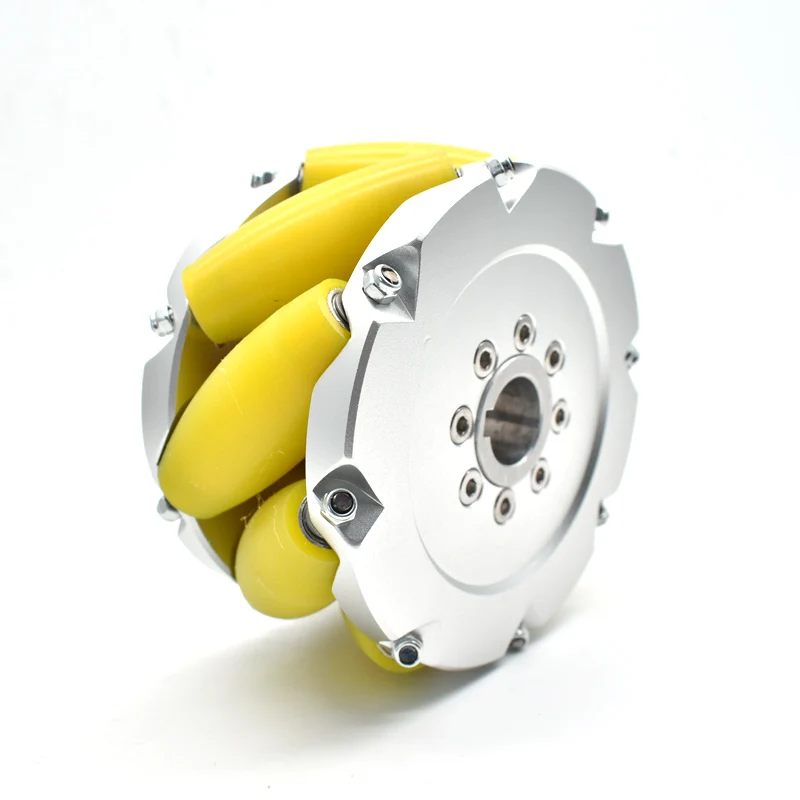 Wholesale Payload 500kg Polyurethane coated roller wheel 203mm mecanum wheels NM203A