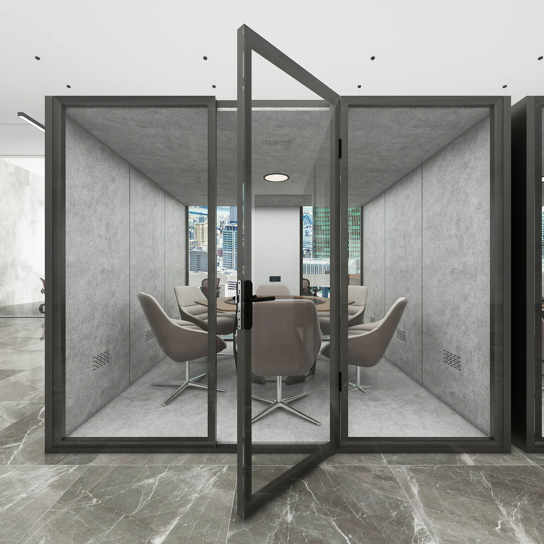 8-Seat Office Pod Acoustic Booth Quiet Meeting Room Telephone Soundproof Private Space Silence