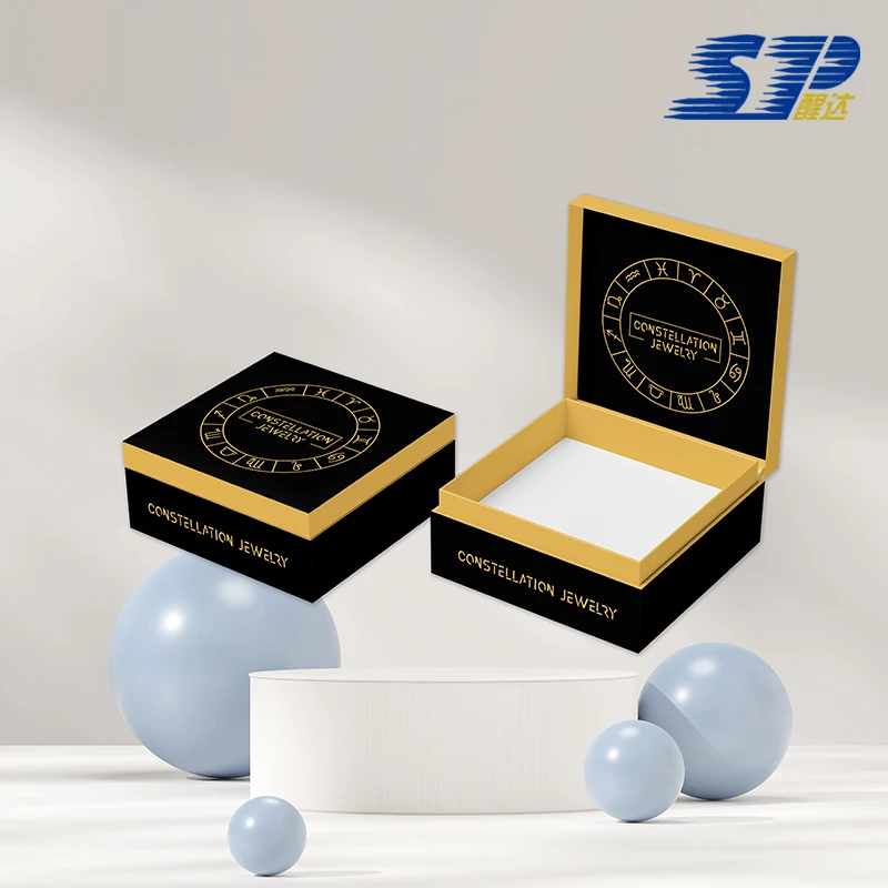 Custom Logo Printed Jewellery Packaging Boxes Paper Gift Magnet Close Jewelry Box