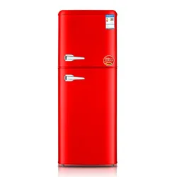Vintage double-door refrigerator with handle for home use Multiple colors optional