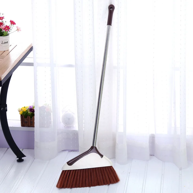 Combination Plastic Broom Dustpan Long Handle Soft Wool Stainless Steel Mini Household Cleaning Utensils Kitchen Hand Bag