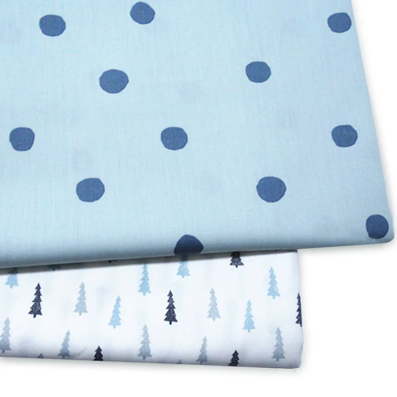 
Gray bule Twill Household Material 100% Cotton Printed sheets Fabric for Beddings 