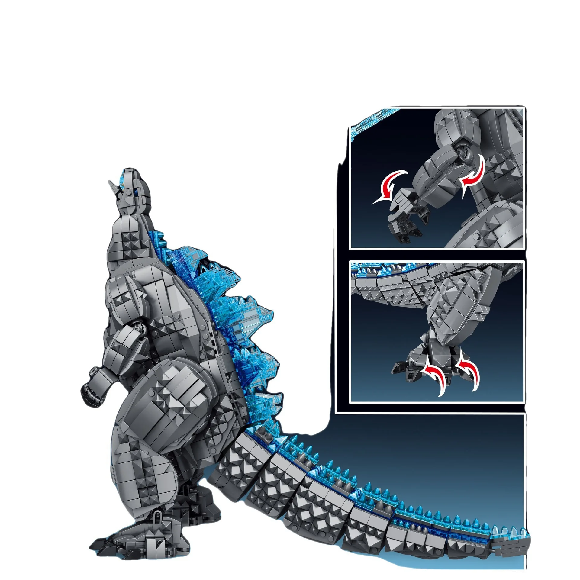 PANLOS 687004 Godzillai dinosaur model MOC small particle Bricks puzzle assembling Building Blocks Toys Gifts for children