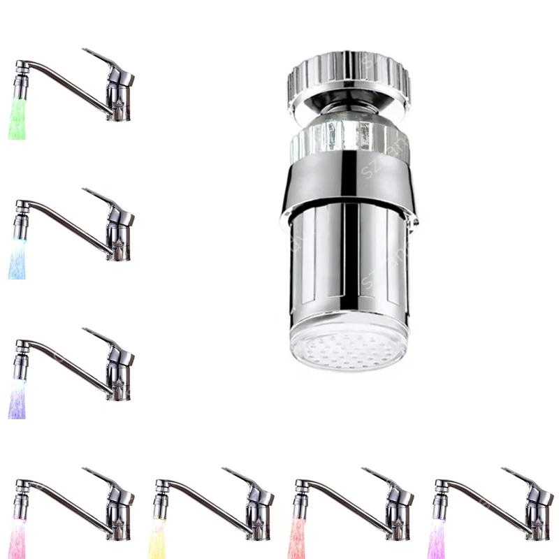 Single Blue Color led light water faucet tap