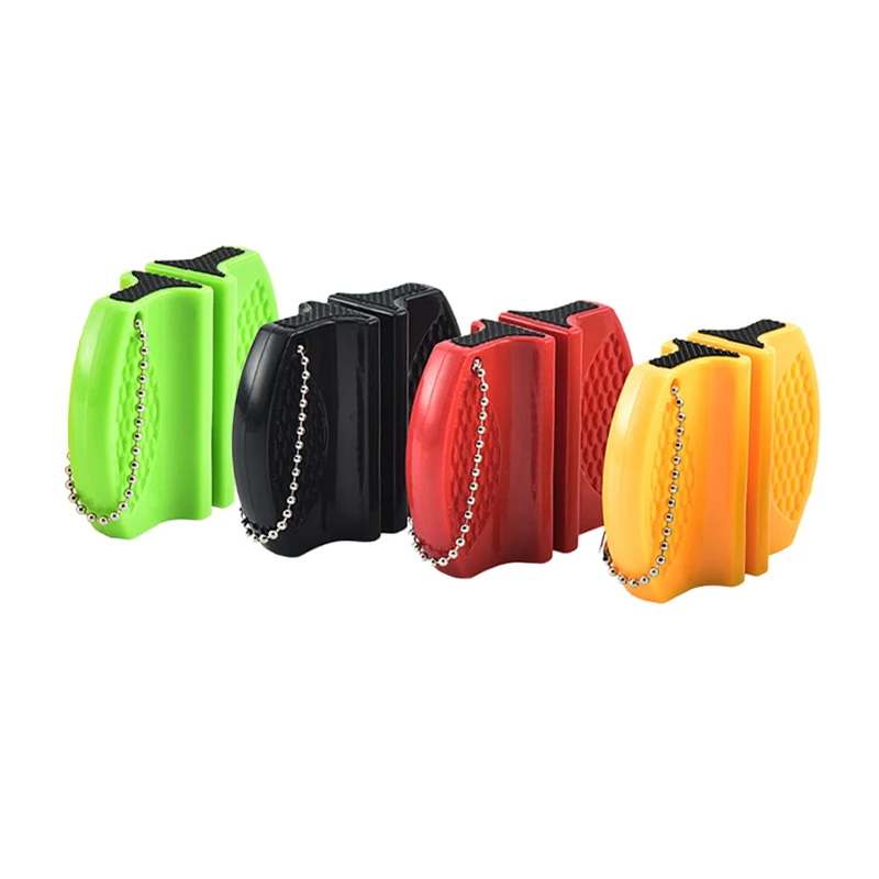 Small Mini Manual Sharpening Stone Kitchen Grip knife sharpener 2 stage professional manufacturer