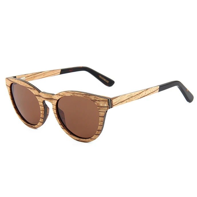 High Quality 3 Layers Wood Skateboard Sunglasses For Men Women Polarized Mirror UV400 Protection Eyewear Sun Glasses Wooden