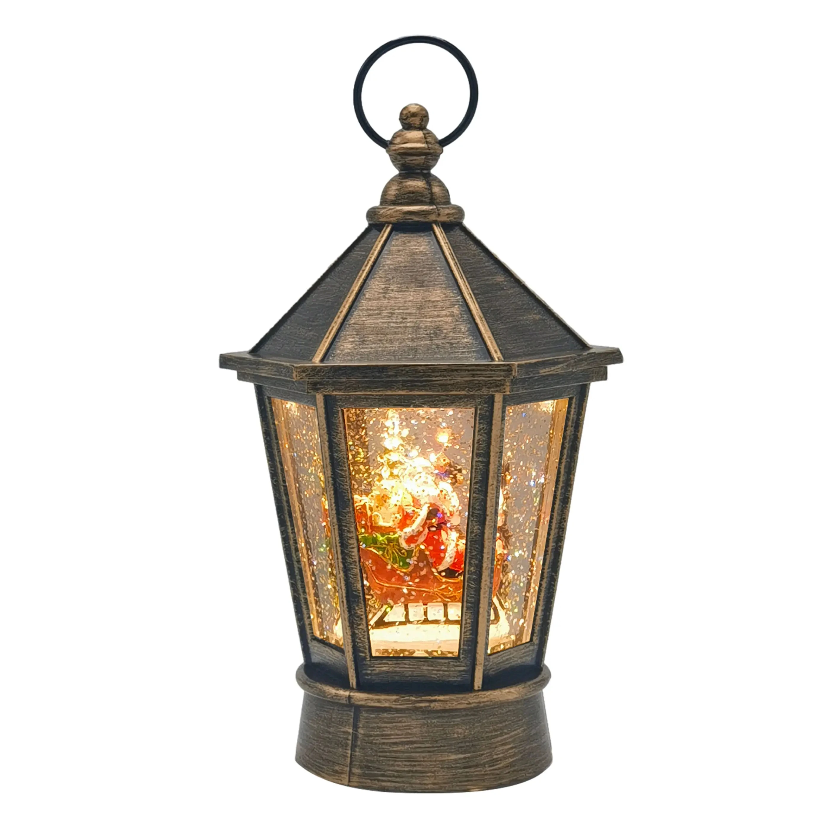 Christmas Snow Globe Musical Singing Usb Powered And Battery Operated Lighted Christmas Water Glittering Snowing Globe