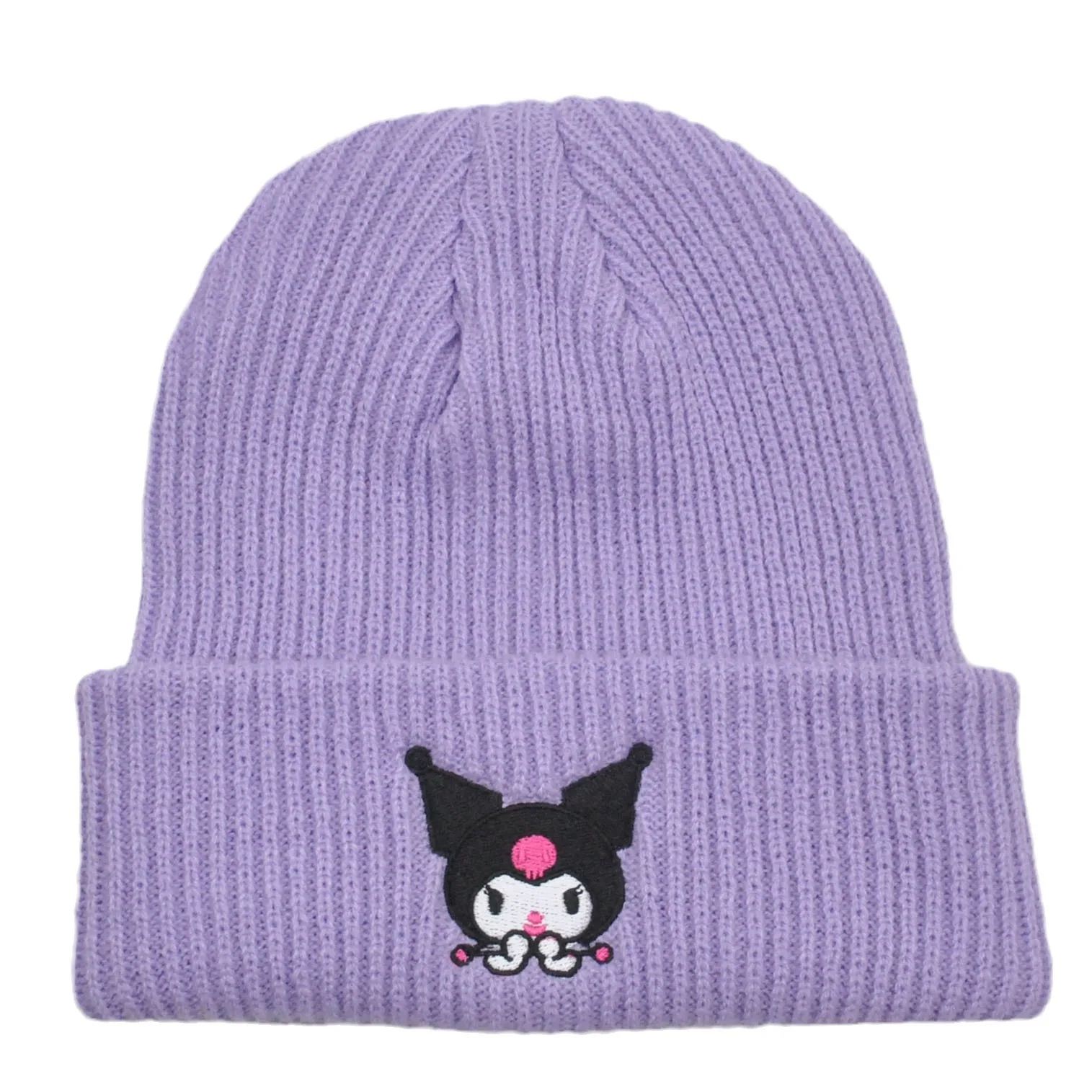 Korean Cute Kitten Embroidered Ladies Wool Warm Fashion Joker Knitted Hat In Autumn And Winter