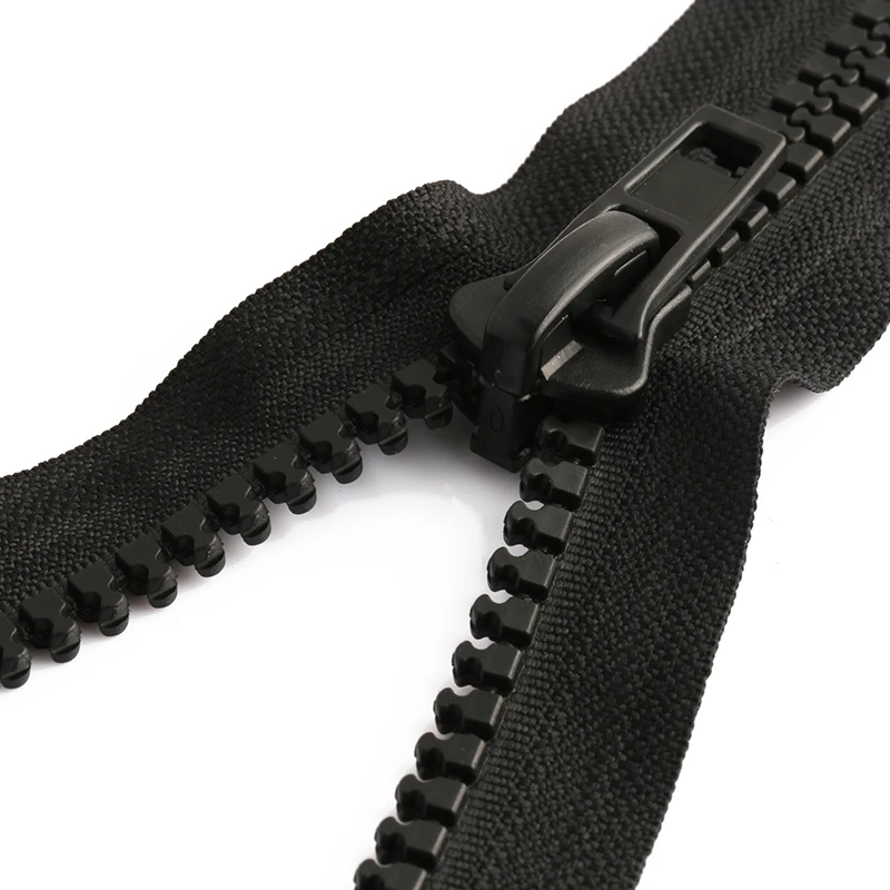 High quality 10# black resin zipper for garment heavy duty #8 plastic zipper