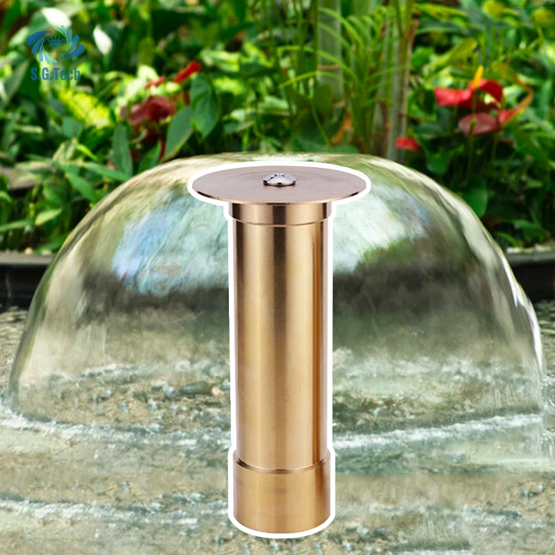 Quick Install Spray Mushroom Series Brass Fountain Nozzle Water Jet Rotating Fountain Nozzle