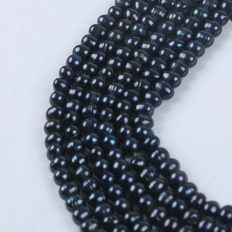 5-6mm Manufacturers Wholesale Natural Freshwater Black Potato Pearl Beads For Diy Bracelet Necklace