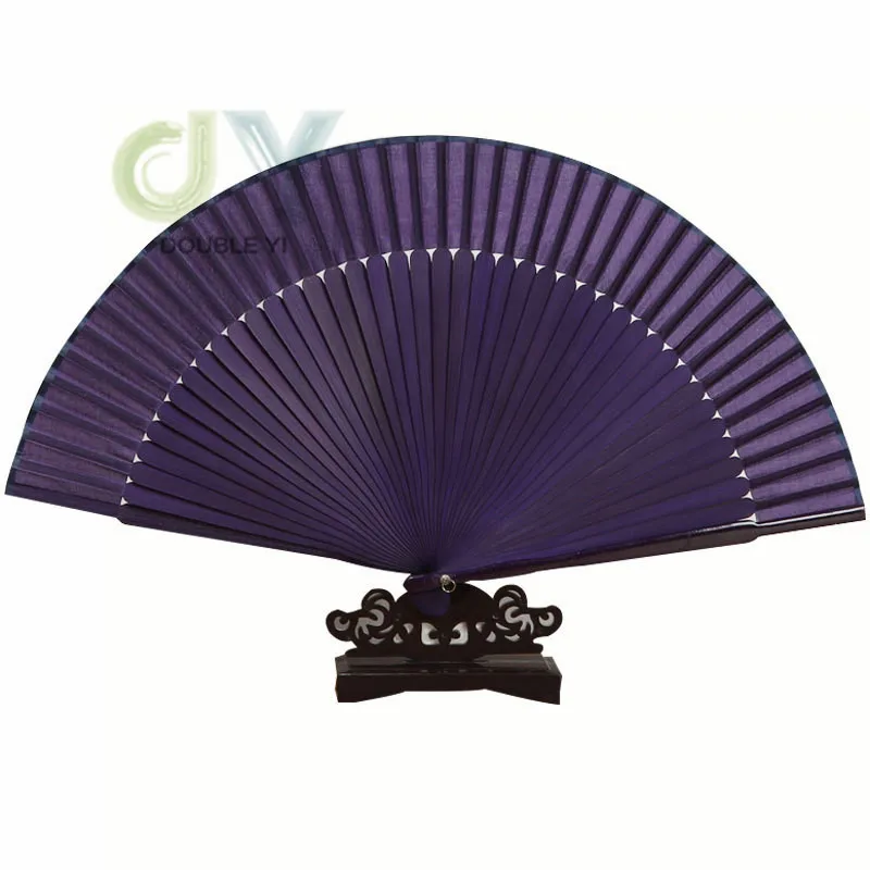 Custom Chinese Folding Hand Fan Decorative Handheld Silk Fan for Wholesale