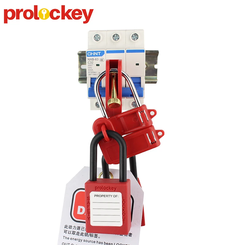 High Quality Red Non-Conductiv Insulated Butterfly Lockout Hasp