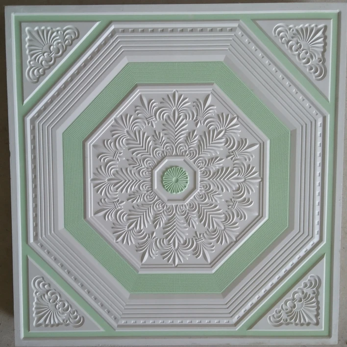60*60 High Quality grg colorful plaster ceiling tiles design fiber gypsum ceiling