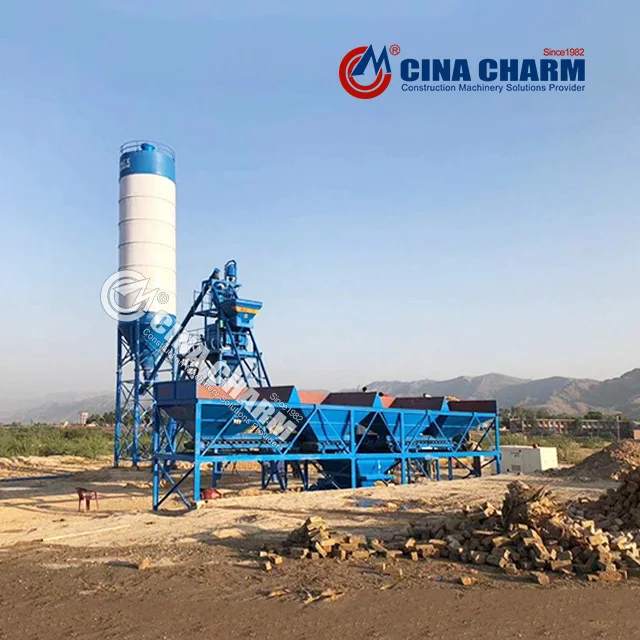 High quality HZS50 Fully-Automatic Concrete Mixing Plant with CE certification