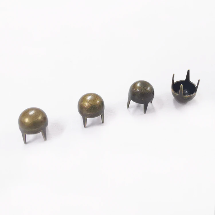 High Quality Decorative studs 4mm Four Claw Nail  rivets Metal DIY Clothing Garment Accessories