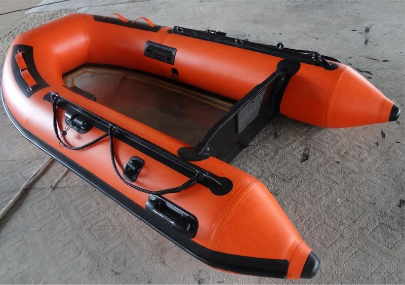 transparent floor glass bottom inflatable boat