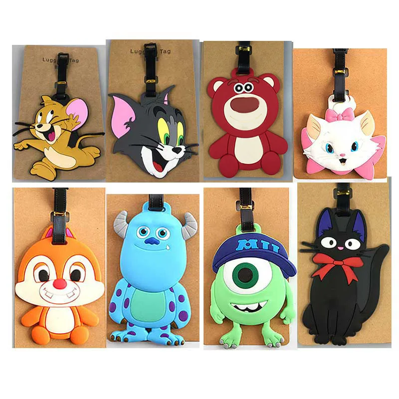 T1300 Japanese anime cartoon cute Mickey boarding luggage tag recognition small hang decoration