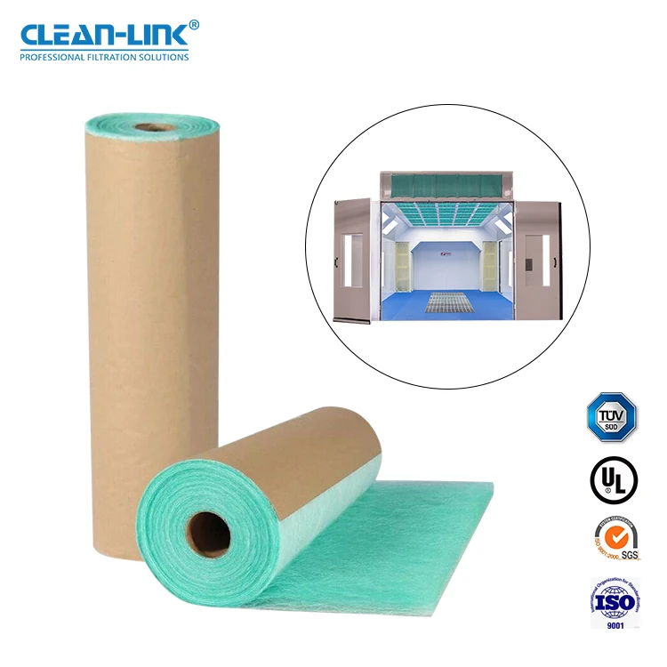 car spray paint booth fiber glass net air filter paper in roll fiberglass filter