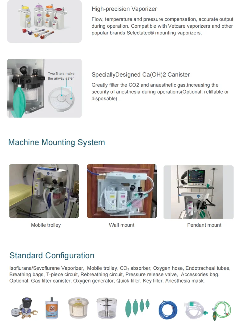 Gavet-200 MRI compatible anesthesia machine multiple exhaust gas removal system CT anesthesia machine MRI room