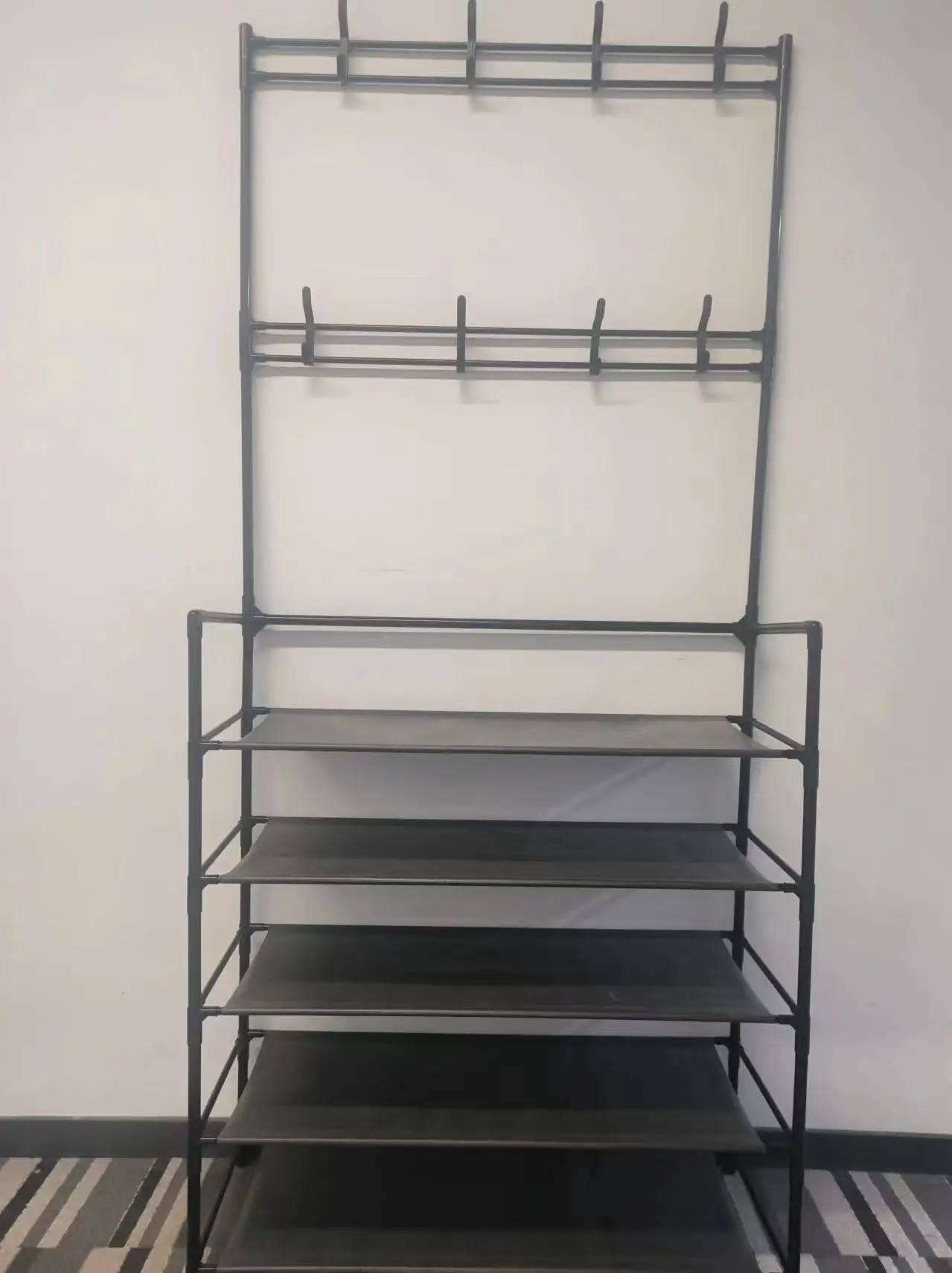 6 hooks over door coat rack for clothes hat towe free standing garment wall shoe and coat rack