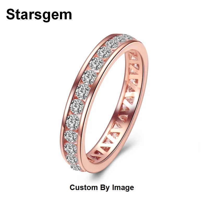  Starsgem оптовая продажа ювелирных изделий 14k настоящее ТВЕРДОЕ ЗОЛОТО лаборатория Настоящее бриллиантовое