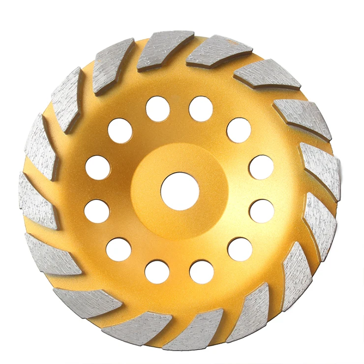 stone polish segmented turbo diamond cup grinding wheel