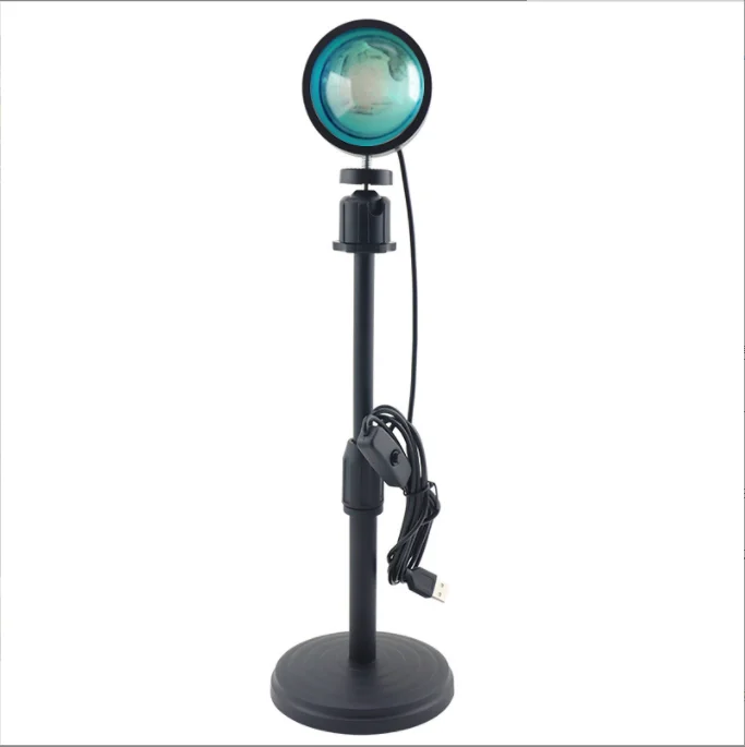 RGB Sunset Lamp 16 Colors Remote Control 360 Rotation Rainbow Lights for Photography Selfie Living Room Bedroom Decor