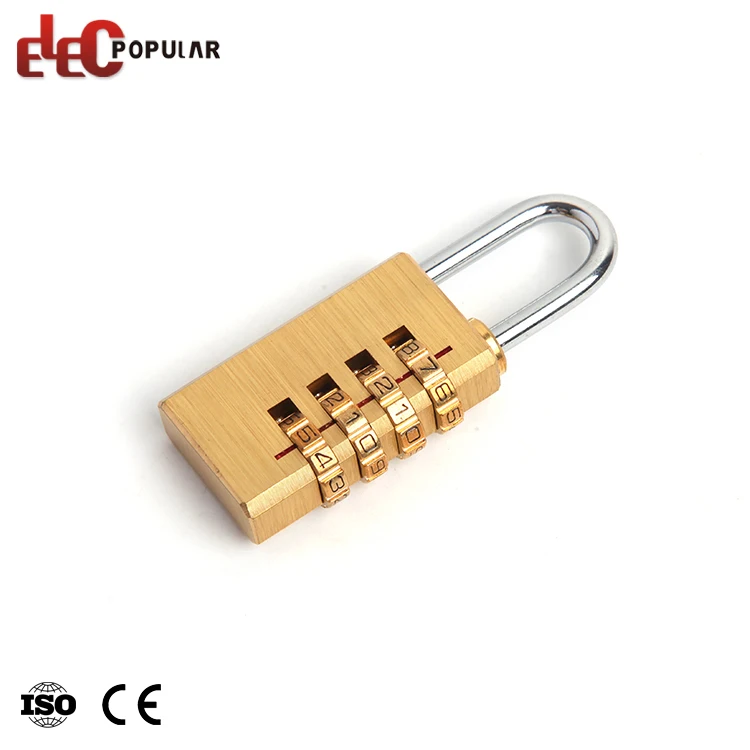 High Security 4 Digit Combination Password Padlock Brass Pad Lock For Luggage